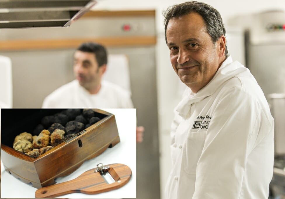 O chefe Herminio Costa, trufas