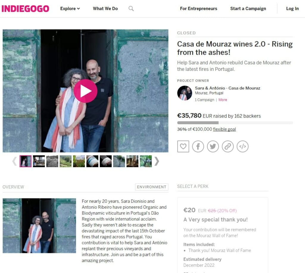Casa de Mouraz, crowdfunding
